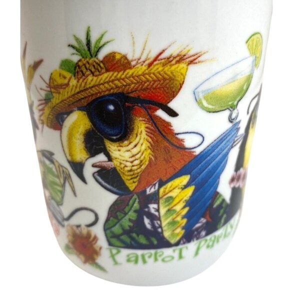 Caribbean Soul Parrot Party Tropical Birds Cocktails Ceramic Coffee Mug 8oz - Picture 11 of 14